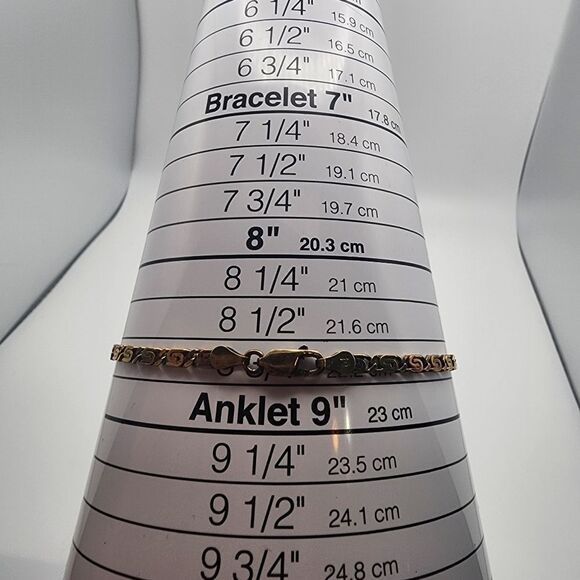 Gold Plated Sterling Silver FAS Snail Chain Bracelet - Picture 6 of 6